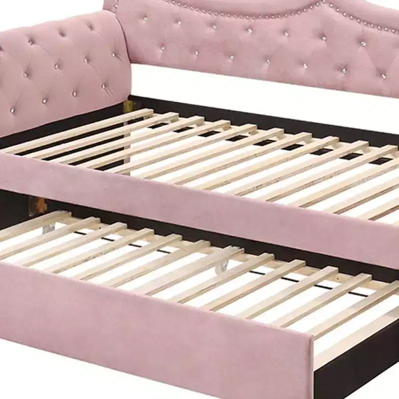 Lit Adkins Acme Furniture deux places/double velours rose