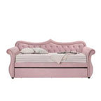 Lit Adkins Acme Furniture deux places/double velours rose