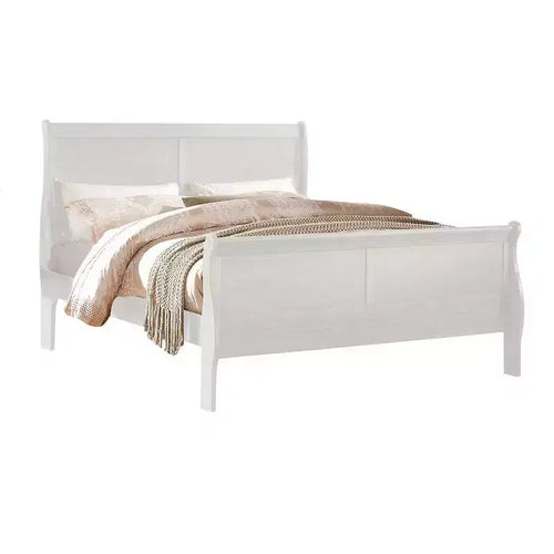 85" Twin Bed Louis Philippe, Faux Leather Headboard - Acme Furniture: KD