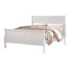 Lit jumeau Louis Philippe 85", tête de lit en similicuir - Acme Furniture : KD