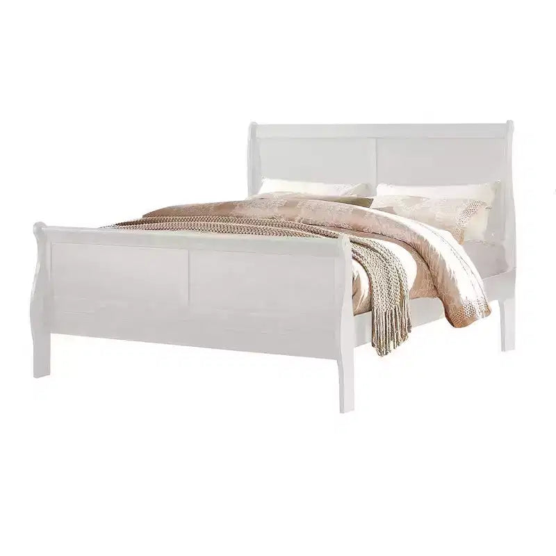 Lit jumeau Louis Philippe 85", tête de lit en similicuir - Acme Furniture : KD