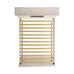 Lit plate-forme de rangement Queen Jack blanc - Picket House Furnishings : style campagnard avec rangements dans la tête et le pied de lit
