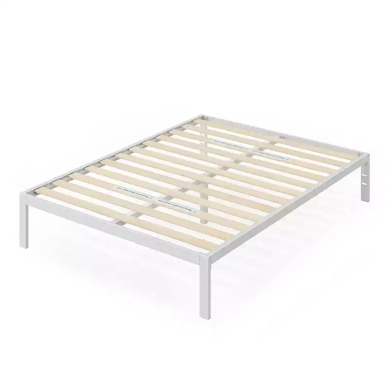 Zinus Queen 14" Metal Platform Bed Frame White: No Box Spring, Steel Construction, 700 lbs Capacity