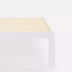 Zinus Cadre de lit plateforme en métal blanc 14 po grand format : Aucun sommier tapissier requis, Construction en acier, Capacité de 317,5 kg