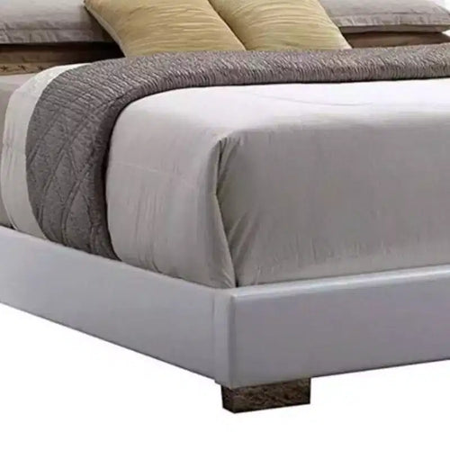 Lit Queen size Lorimar de 85 pouces avec lumière LED et tête de lit en similicuir - Acme Furniture