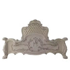 Lit Queen 91 po Dresden en cuir synthétique et fini blanc cassé - Acme Furniture