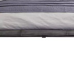 Lit Queen Size Métis 91" Cuir Pleine Fleur Gris - Acme Furniture : Style Industriel Moderne, Pieds en Métal, Rembourrage Moelleux