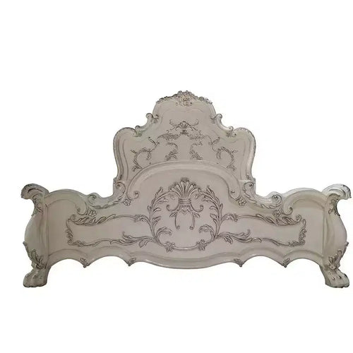 Grand lit à baldaquin de 91 po, design sculpté traditionnel Dresden et pieds à griffes - Acme Furniture