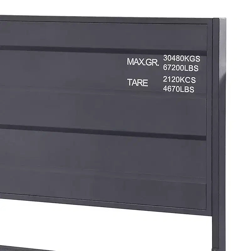 Cargo Lit complet 79 po Gris acier - Acme Furniture : Mobilier de chambre d'adolescent contemporain en métal, pas besoin de sommier tapissier