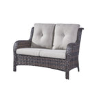 Gymojoy Canapé d'extérieur deux places en rotin Wicker Sofa Set