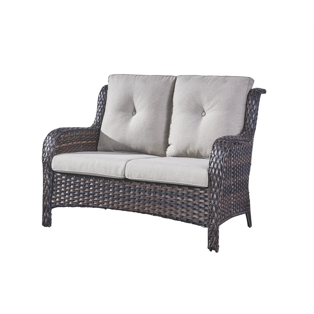 Gymojoy Canapé d'extérieur deux places en rotin Wicker Sofa Set