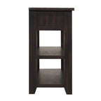 Console en bois avec 3 tiroirs de rangement et 2 étagères