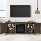 Meuble console de 147 cm avec foyer électrique pour téléviseurs jusqu'à 65 pouces