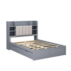 Cadre de lit avec 4 tiroirs de rangement portables sous le lit