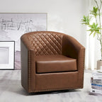 Fauteuil à barillet pivotant en cuir PU touffeté KINWELL 29