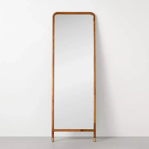 72"x24" Wood Floor Mirror with Brass Feet - Hearth & Hand™ with Magnolia