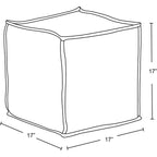 Pouf carré en laine motif crème - Hearth & Hand™ avec Magnolia