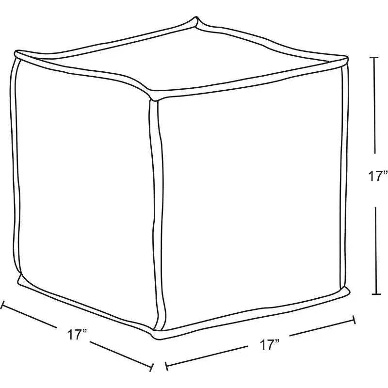 Pouf carré en laine motif crème - Hearth & Hand™ avec Magnolia