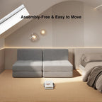 Chaise convertible 3-en-1, Chaise pliante, Lit de repos dépliable