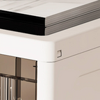 Meuble à chaussures blanc en plastique avec abattant et roulettes pour couloir