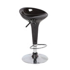 Tabouret de bar pivotant en plastique chromé réglable en hauteur