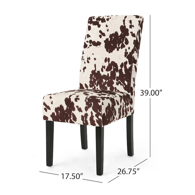 Chaises de salle à manger tapissées à motifs Pertica (lot de 4) par Christopher Knight Home