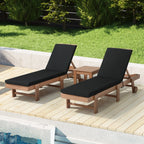 Coussins de chaise longue de patio d'extérieur tout temps Polytrends Fading Free - (Lot de 2)