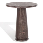 Table d'appoint ronde haute en marbre SAFAVIEH Couture Ghicu - 56 cm L x 53 cm P x 61 cm H - 21Wx21Dx24H