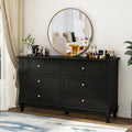 Commode de chambre à coucher en bois à 6 tiroirs profonds