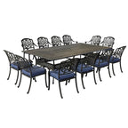Ensemble de salle à manger Manasquan 13 pièces en aluminium couleur canon de fusil par Havenside Home