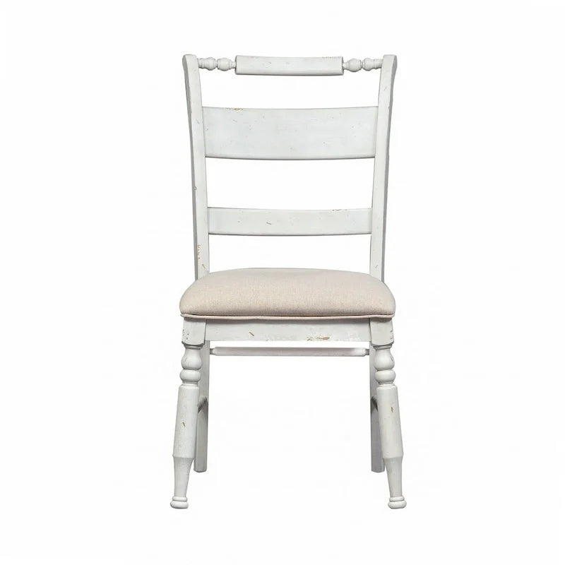 Chaises d'appoint à dossier à lattes Whitney en lin antique (Lot de 2)