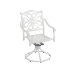 Ensemble de salle à manger d'extérieur 5 pièces en fonte d'aluminium avec 4 chaises pivotantes