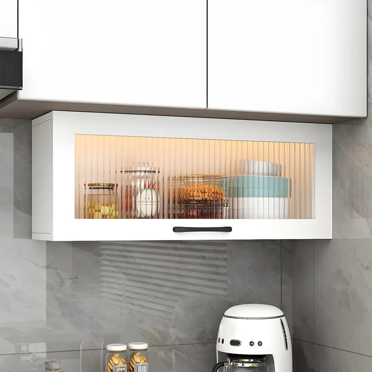 Vaisseliers muraux en bois blanc pour la cuisine