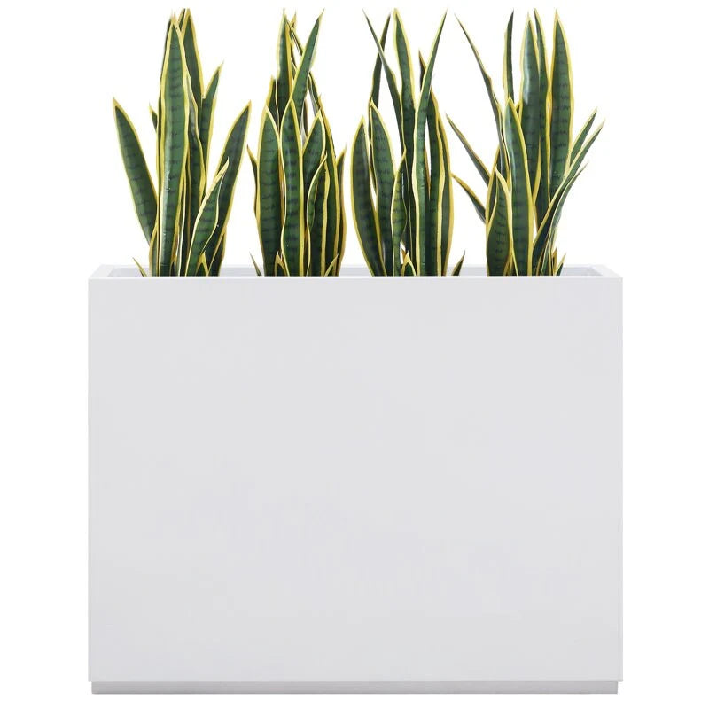 Jardinière Métallique Haute pour Plantes d'Extérieur, 38 po L x 10 po l x 30 po H, Longue et Haute Jardinière en Métal - 38x30x10