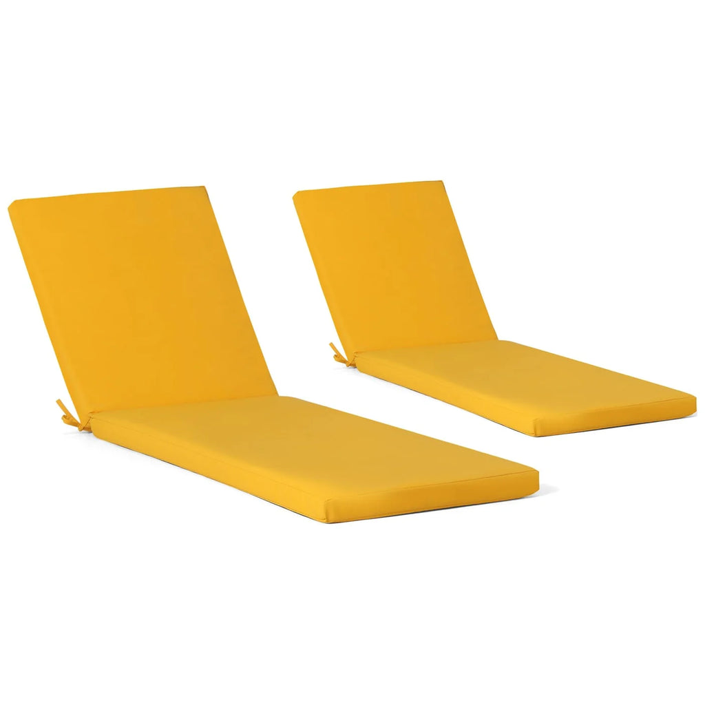 Coussins de chaise longue de patio d'extérieur tout temps Polytrends Fading Free - (Lot de 2)