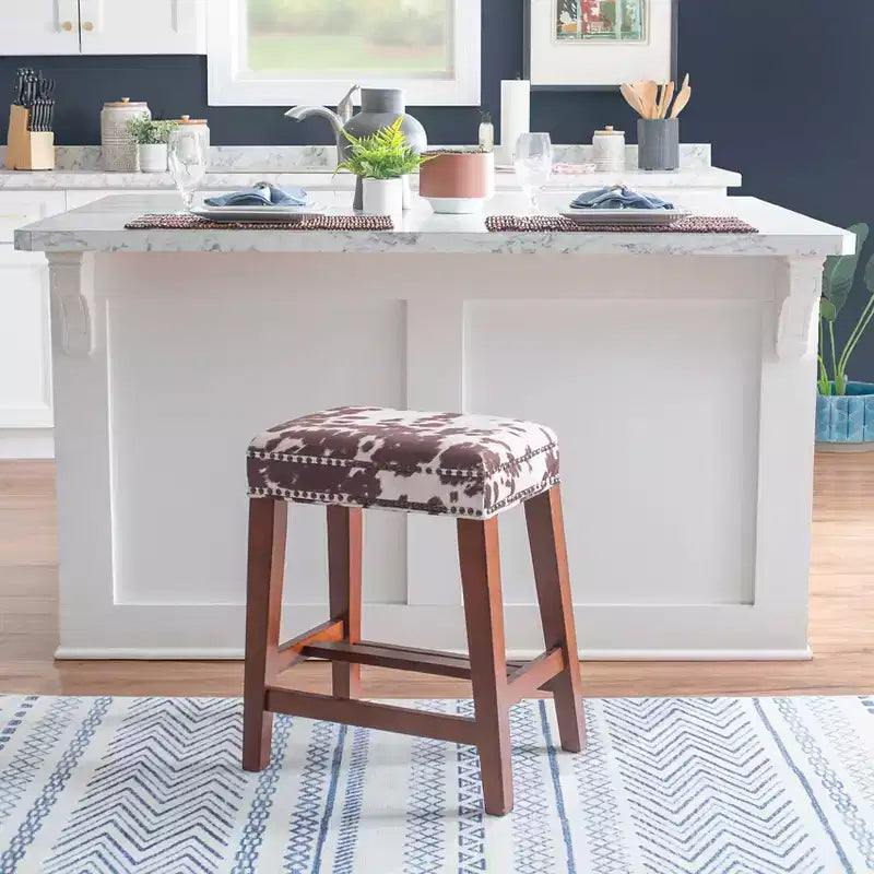 Tabouret de bar sans dossier hauteur comptoir Walt - Linon