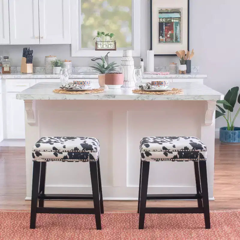 Tabouret de bar sans dossier hauteur comptoir Walt - Linon