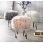 Patrice – Tabouret en fausse fourrure – Buylateral