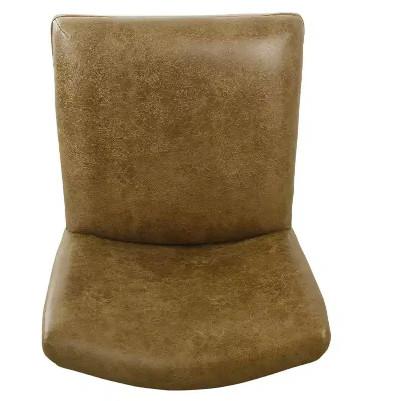 Tabouret de bar de 24 po de hauteur de comptoir de luxe en similicuir - HomePop