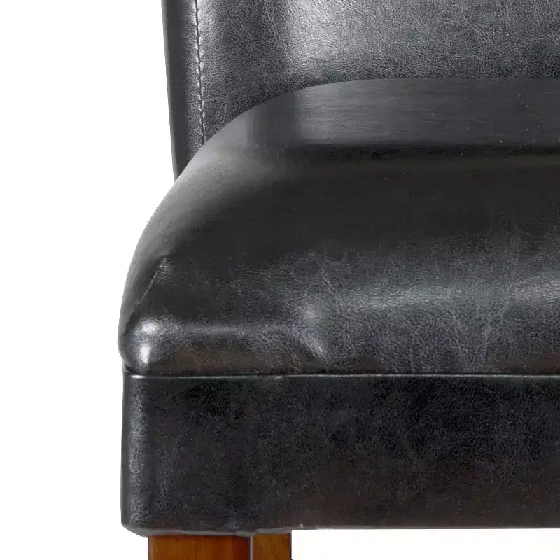Tabouret de bar de 24 po de hauteur de comptoir de luxe en similicuir - HomePop