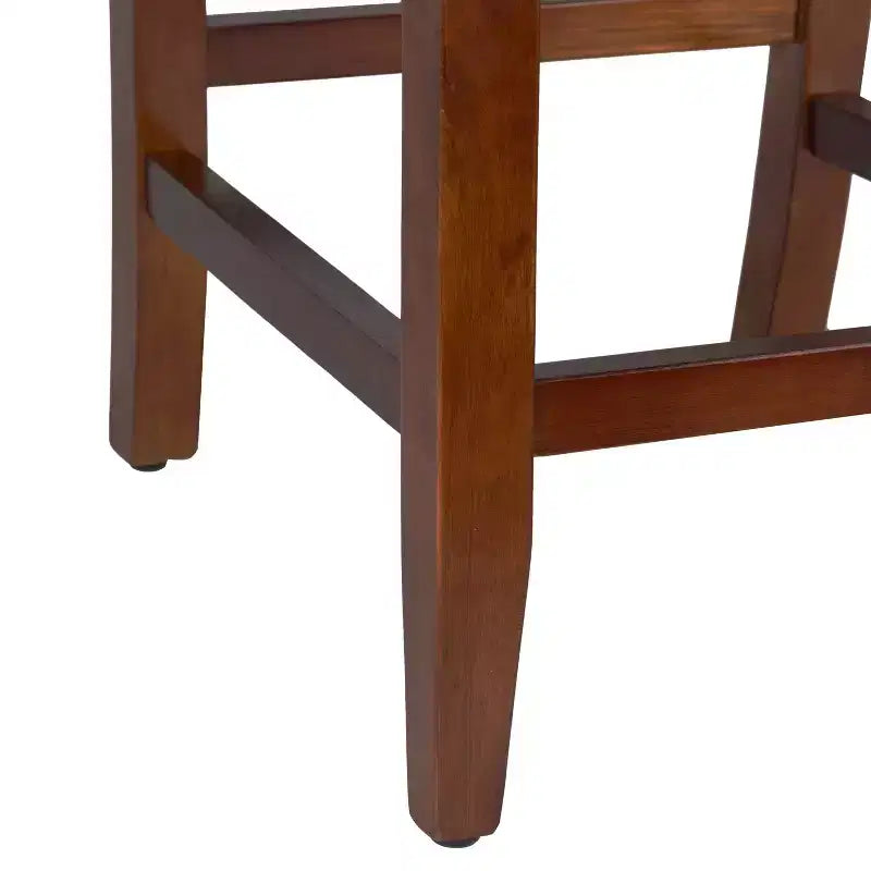 Tabouret de bar de 24 po de hauteur de comptoir de luxe en similicuir - HomePop