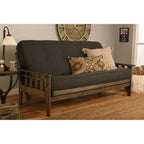 Ensemble de futon rustique pleine grandeur Somette Tucson en noyer avec matelas