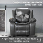 Fauteuil inclinable massant et chauffant en cuir, assise large et durable