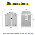 Abri de jardin en résine toutes saisons avec plancher, 1,8 m x 1,2 m/1,8 m x 2,4 m/2,4 m x 1,8 m/2,4 m x 3 m, Spire Tool Shed