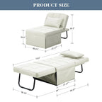 Canapé convertible Lit d'appoint Fauteuil-lit Canapé pliant Pouf Fauteuils inclinables pour le salon