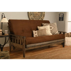 Ensemble de futon rustique pleine grandeur Somette Tucson en noyer avec matelas