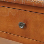 Console en bois avec 3 tiroirs de rangement et 2 étagères
