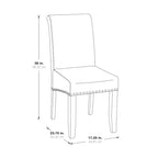 Chaise Parsons Copper Grove Five Bridge Eco en similicuir avec clous