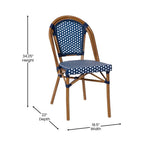 Ensemble bistrot commercial intérieur/extérieur avec table et quatre chaises
