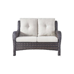 Gymojoy Canapé d'extérieur deux places en rotin Wicker Sofa Set
